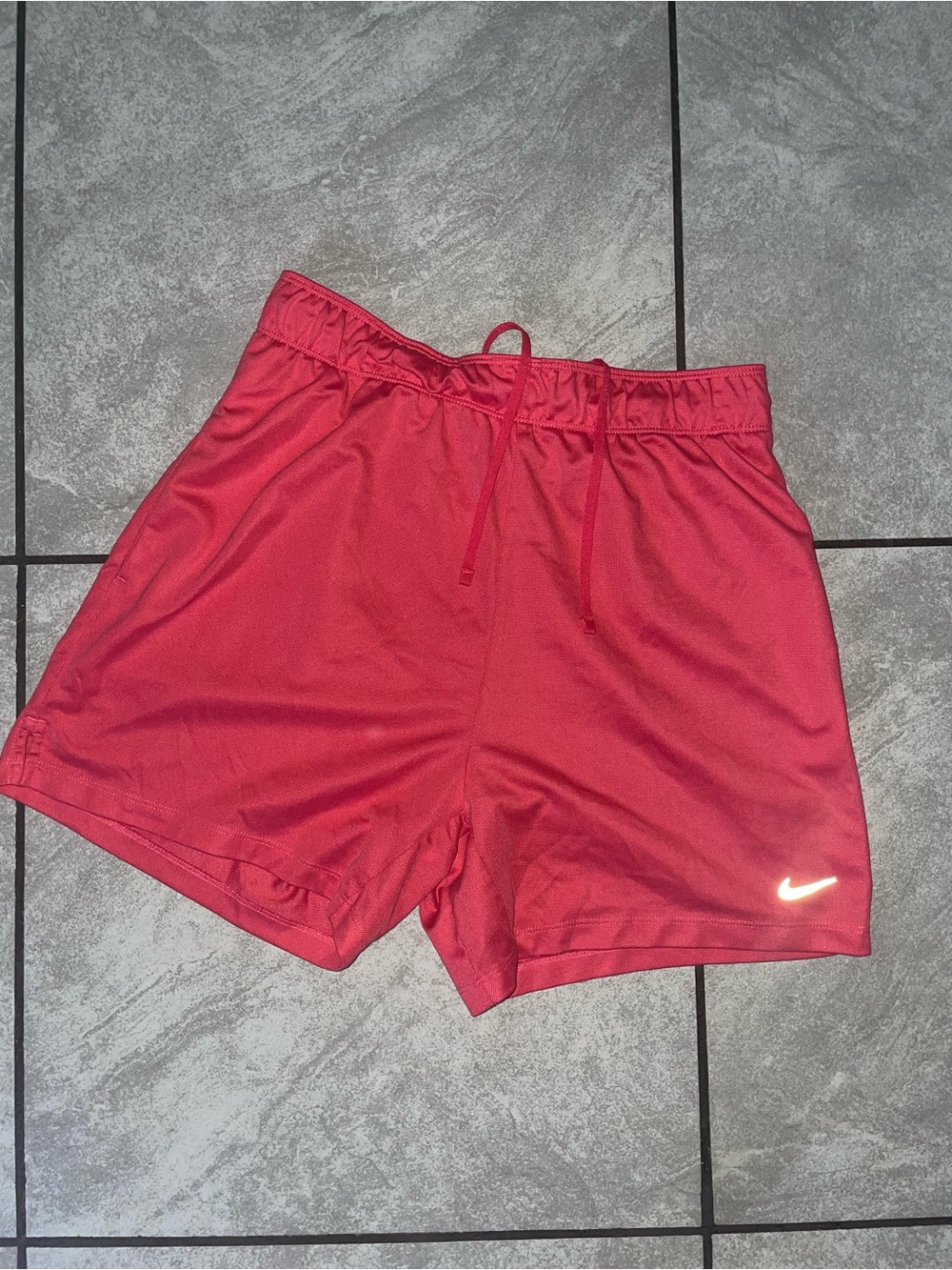 Nike Women's Athletic Shorts in Hot Pink with Reflective Swoosh